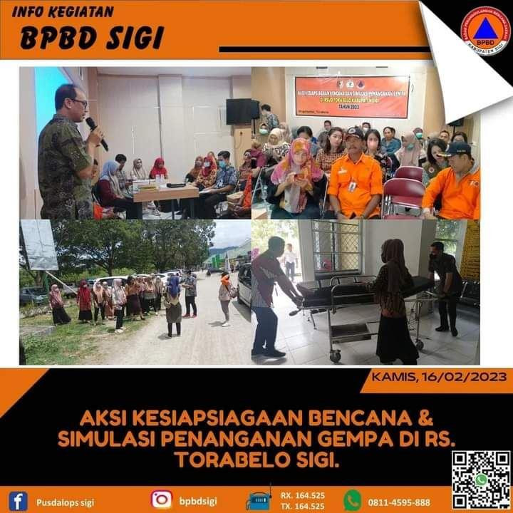 Aksi Kesiap siagaan bencana dan Simulasi Penanganan Gempa Di RSUD Torabelo Kapubaten Sigi Tahun 2023